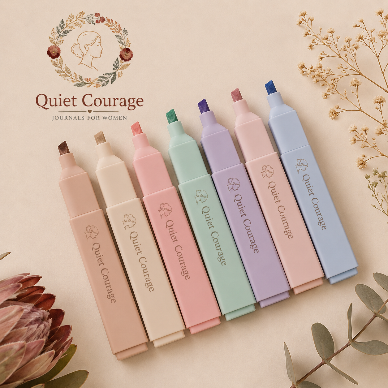 Quiet Courage Branded Highlighters