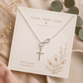 Faith Hope Love Infinity Cross Necklace